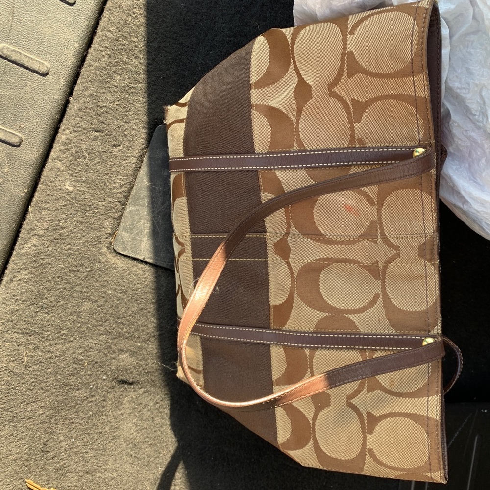 Used Brown C Coach Tote